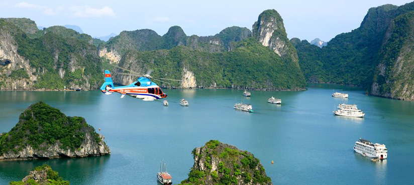helicopter to halong bay