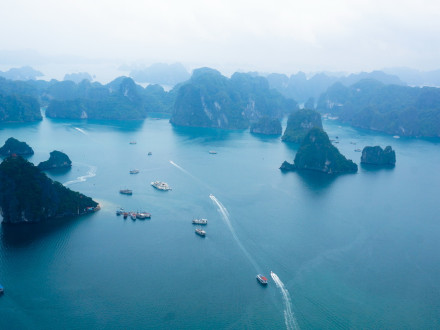 Ha Long Bay View from helicopter