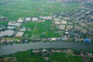Red River Delta View from Helicopter