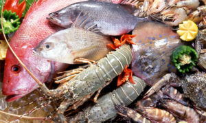 Eating Seafood in Halong Bay