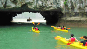 Kayaking at Ba Ham Cave