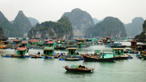 Van Gia floating village in Lan Ha Bay
