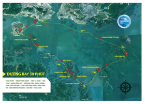 Map of Halong Heli Tour 25 Minutes